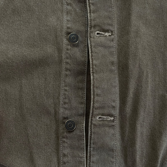 Beige Oversized Denim Jacket Unisex XL + Matching Shorts - Picture 4 of 13